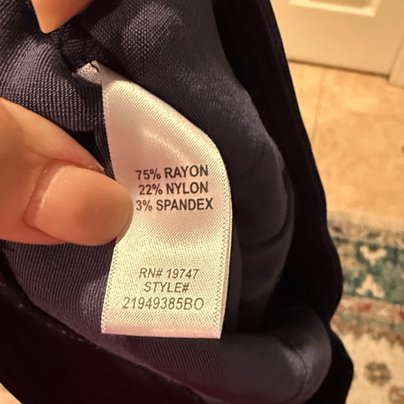 Counterparts 2X Navy Capris with Button Accents - Picture 6 of 6